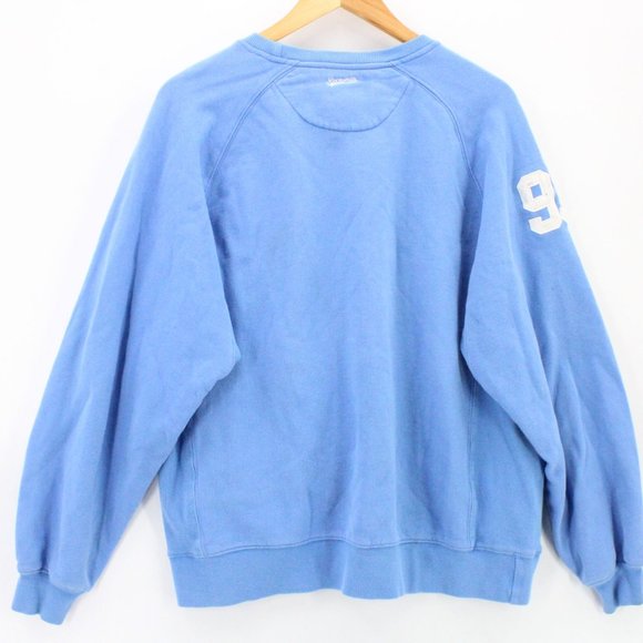 Vintage Rocksmith Crewneck Sweatshirt Mens Blue Embroidered Ninjas L 90's - Picture 7 of 9